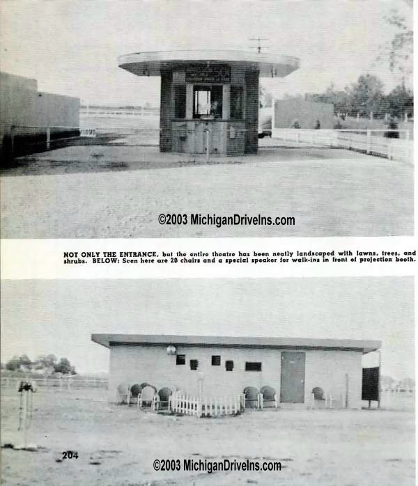 Caro Drive-In Theatre - Caro Ticket Booth Snackbar 1950-51 Theatre Catalog